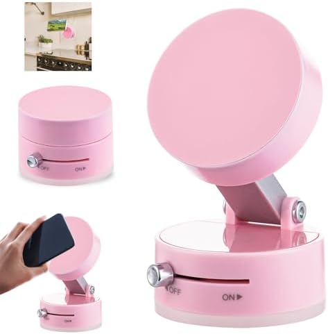 Vacuum Magnetic Phone Holder Updated Suction Cup Phone Mount Foldable and Portable Easy to Operate and Durable Multi-scenario Application 360° Adjustable for Gym/Kitchen/Bathroom/Car/Desktop(White) – Enhanced Compatibility and Speed