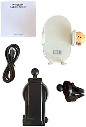 Fast Wireless Car Charger with Adjustable QI Mobile Cellphone Cradle Mount (Minini SHOOKY) – 15 W Rapid Charging, 360° Rotation, and Enhanced Compatibility for Ultimate Convenience