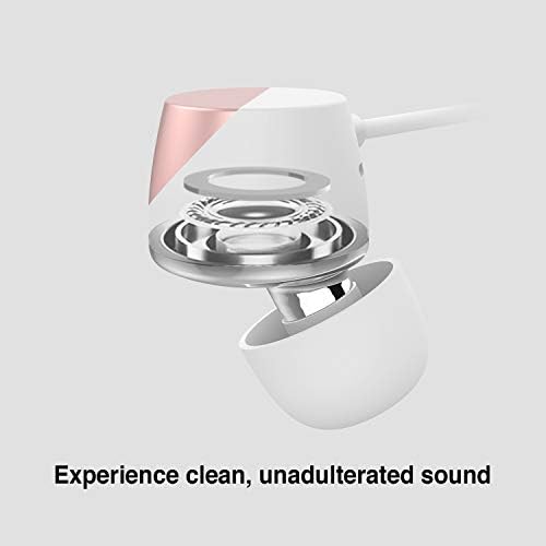 TUNAI Piano Audiophile Earphones – Premium Hi-Res Earbuds with Dual Drivers for Unmatched Clarity and Balanced Sound – Ideal for Gym Workouts, Running, and Home Listening (Rose Gold) – Ergonomic Comfort and Superior Compatibility