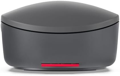 Lenovo Go Multi-Device Wireless Mouse – Versatile Dual Connectivity Bluetooth Optical Mouse with USB-C Rechargeable Battery, Adjustable DPI, Qi Charging, and Ambidextrous Design in Sleek Grey – Perfect for Multitaskers and Professionals