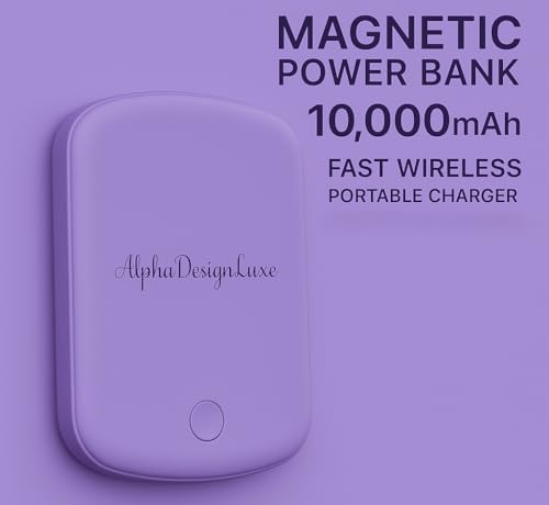 Magnetic 10,000 m Ah Power Bank – Ultra-Fast Wireless Charger for i Phone, Samsung, Android, Huawei, Xiaomi – Sleek Pink Portable Battery Pack with Mag Safe Compatibility for Effortless On-the-Go Charging