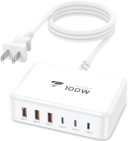 Powerful 240 W USB-C Charging Hub – Ultra-Compact 7-Port Ga N Charger for Fast Multi-Device Charging – Perfect for Mac Book Pro, i Phone, and Samsung Laptops – Efficient, Safe Power Solution for Home, Office, and Travel Adventures