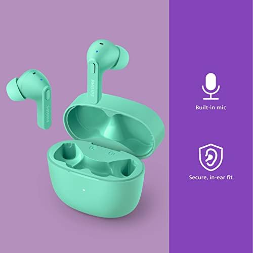 Philips T2206 True Wireless Earbuds – Compact Charging Case, IPX4 Water-Resistant Design, Enhanced Audio Mobility for Active Lifestyles, Rapid Pairing Technology, Secure Fit for Music Lovers and Fitness Enthusiasts