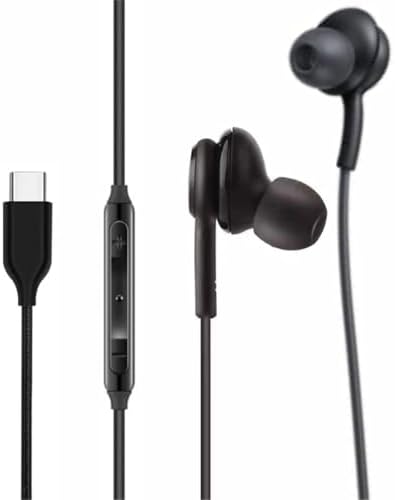 Elevate Your Audio Experience: Premium Type-C Noise-Isolating Earbuds for Samsung Galaxy Devices – Flawless Stereo Sound, Integrated Microphone, and Effortless Volume Control – Lightweight, Durable Design for All-Day Comfort and Seamless Connectivity