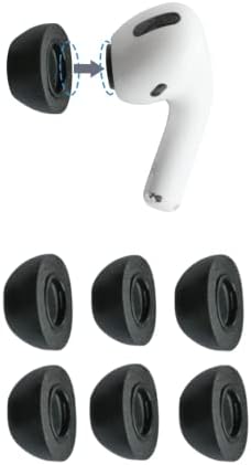 Upgrade Your Listening Experience with Comply Memory Foam Earbud Tips for Apple Air Pods Pro 1 & 2 | Superior Comfort & Secure Fit | Premium Noise Isolation Design | Anti-Slip Technology | Black, Medium (3 Pairs) for Enhanced Sound Quality and Longevity
