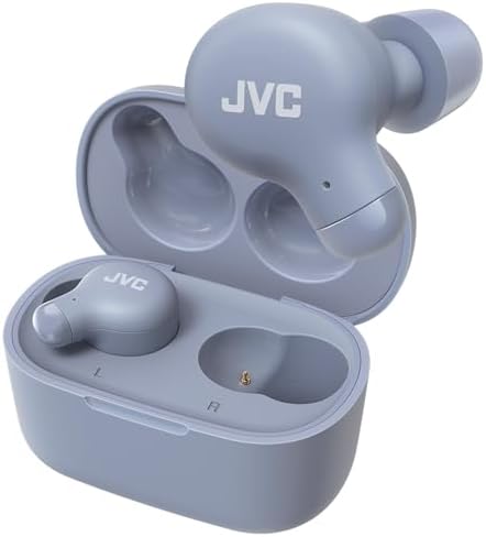 JVC Marshmallow True Wireless Bluetooth 5.3 Earbuds – 28 Hours of Battery Life, Memory Foam Comfort Earpieces, IPX4 Water-Resistant Design, Built-in Microphone for Clear Calls, Compact Charging Case for i Phone & Android – Ultimate Audio Experience for Active Lifestyles