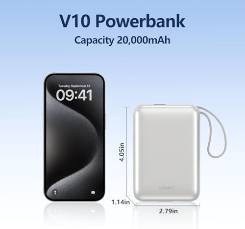 High-Capacity 20,000 m Ah Power Bank – Ultra-Fast Charging Portable Charger with Built-in Cables & LED Battery Indicator, Ideal for i Phone, i Pad, Samsung, and Pixel – Essential Travel Companion for On-the-Go Power Solutions