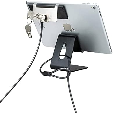 CTA Digital Security Desktop Tablet and Phone Stand – Premium Theft-Deterrent Solution with Scratch-Resistant Base and Compact Metal Plate for Retail and Educational Use – Sleek, User-Friendly Design for Enhanced Interaction and Device Protection