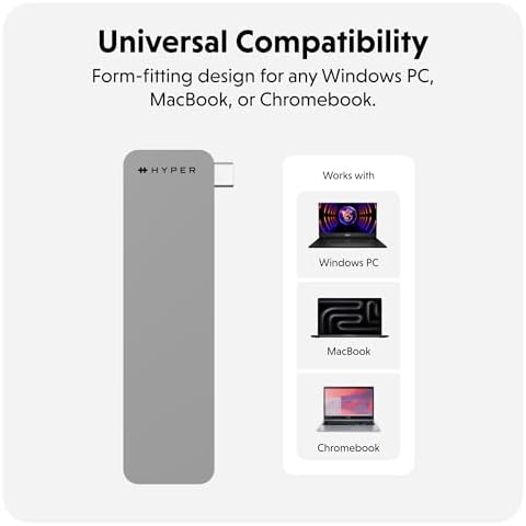 Revolutionize Your Workspace with the Hyper Drive Next 6-Port USB C Hub – Unmatched 4 K 60 Hz Output, 100 W Fast Charging, and Eco-Friendly Design for Seamless Mac Book and PC Connectivity – Unlock Effortless Multitasking and Enhanced Productivity Today
