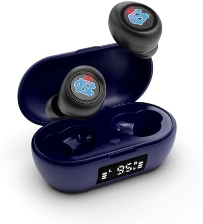 North Carolina Tar Heels True Wireless Earbuds v.7 – Premium Bluetooth 5.0 Sports Headphones with Hands-Free Calling, Quick Pairing, and Exceptional Comfort for Dedicated Fans on Game Day