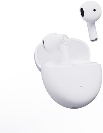 Ultimate Wireless Bluetooth 5.3 Earbuds – Featherweight & IPX5 Waterproof for Active Lifestyles – Seamless Comfort and Connectivity in Chic White – Perfect for Commuters, Fitness Enthusiasts, and Music Aficionados