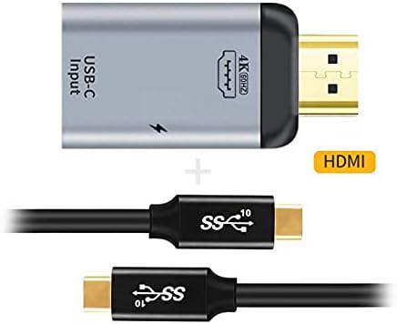 xiwai 100 W USB-C to HDMI Adapter Cable – 10 Gbps Data Transfer & 4 K@60 Hz Output for Laptops and Phones – Fast Charging Power Delivery & Enhanced Compatibility for Ultimate Streaming Experience