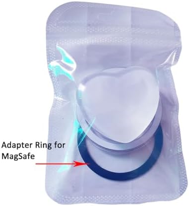 Xerial Heart-Shaped Magnetic Phone Grip – Stylish Mag Safe-Compatible Accessory with Versatile Adapter Ring for Android & Kindle – Wireless Charging-Friendly 3 D Foldable Design for Secure Handling and Effortless Portability