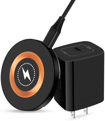 SIXSIM 15 W Magnetic Wireless Charging Pad with 20 W PD3.0 Adapter – Fast & Reliable Charger for Galaxy S25 Series, i Phone 16/15 Pro Max, and Google Pixel 9/8 Pro – Compact & Portable Design for Effortless Charging Anywhere, Supports Through-Case Charging Up to 5 mm – Enhanced Safety Features with Fire-Resistant ABS Material – Ideal for On-the-Go Charging Solutions – Includes 3 ft USB-C to USB-C Cable for Instant Power Connectivity – Elevate Your Charging Experience with Superior Magnetic Attraction and Versatile Compatibility for All Wireless-Charging-Enabled Devices – Perfect for Home, Office, or Travel Use – 24/7 Customer Support for a Hassle-Free Purchase Experience