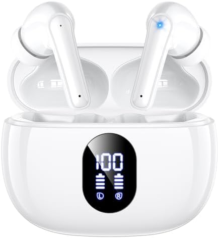 Experience Unmatched Audio Freedom with 2025 Advanced Bluetooth Wireless Earbuds – Big Bass Sound, 48-Hour Playtime, IPX7 Waterproof for Active Lifestyles, AI-Enhanced Hands-Free Calling for Seamless Connectivity with i Phone & Android – Ultimate Comfort, Durability, and Immersive Sound Quality