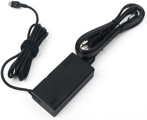 Lenovo 65 W USB-C Power Adapter for Enhanced Performance – Genuine AC Charger Compatible with Think Pad X1 Carbon Gen 11, E16, and Multiple Models – Fast Charging with Versatile Output Options (20 V-3.25 A, 15 V-3 A, 9 V-2 A, 5 V-2 A) – Ideal for Think Pad and Yoga Series Laptops