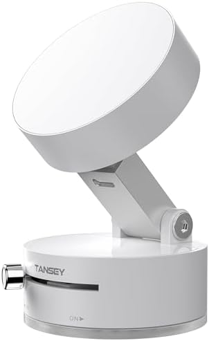 TANSEY Universal Magnetic Vacuum Phone Holder – 360° Swivel & Foldable Hands-Free Stand for Car, Kitchen, Gym, Desk & Travel – Strong Suction Cup, Enhanced Stability, White Design for All Smartphones