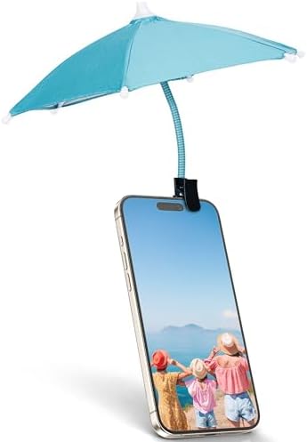Smartphone Sunshade – Clip-On UV Protection Umbrella for Phones, Universal Fit Outdoor Accessory, Lightweight & Portable Sun Shield in Bright Yellow – Enhance Comfort & Visibility on Sunny Days