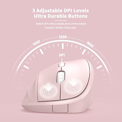 Revolutionize Your Workspace with the Green Ergonomic Wireless Mouse – Superior Vertical Design for Ultimate Comfort, Silent Clicks for Distraction-Free Focus, Long-Lasting Battery Life Powered by 1 AA Battery, Precision Control Up to 1600 DPI with USB Receiver Compatibility for PCs, Laptops, and Desktops