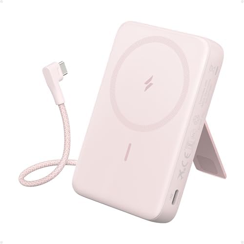 ANKER Zolo Magnetic Power Bank – 10,000 m Ah Wireless Charger with 30 W Fast Charging, Built-in USB-C Cable, Adjustable Stand for i Phone 16/15 Series & Air Pods – Ultimate Portable Battery Solution for On-the-Go Charging and Enhanced Device Compatibility