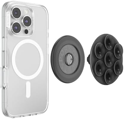 Mag Safe Pop Grip and Stand – Premium Magnetic Phone Accessory for i Phone – Customizable and Swappable Design for Optimal Grip and Hands-Free Convenience – Compatible with Wireless Charging, Elegant Black Finish for Enhanced Mobile Experience