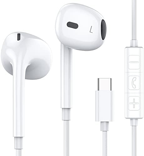 Elevate Your Audio Experience with MOSWAG USB C In-Ear Headphones: Premium Sound Quality, Built-in Microphone, and Ergonomic Comfort for Samsung S23, Note 20, Pixel 7, and Mac Book Pro – Perfect for Music, Calls, and Podcasts