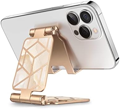 i-Blason Cell Phone Stand for Desk, Cell Phone Holder, Fits All Smart Phones, iPhone 16 15 14 13 Pro Max, Foldable Phone Stand Holder, Marble – Enhanced Compatibility and Speed