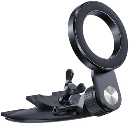 Mag Safe CD Slot Car Phone Holder – Ultimate 17 Magnet Magnetic Mount for i Phone 12-16 Series – Tool-Free Installation for Safe Hands-Free Navigation – Pop Grip Ring for Superior Stability – Essential Accessory for a Tidy Vehicle Interior
