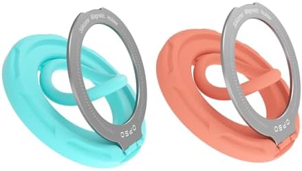 OPSO Magnetic Phone Ring Holder for Mag Safe – 360-Degree Rotating Silicone Finger Grip with Adjustable Kickstand Compatible with i Phone 16/15/14/13/12/Pro/Max & Samsung – Ultimate Hands-Free Essential for Enhanced Device Usability and Stylish Stability