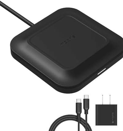 Mophie Universal Wireless Charge Pad – 15 W Fast Charging Solution for Qi-Enabled Devices, Ideal for i Phone, Google Pixel & Samsung Galaxy – Sleek Desktop and Nightstand Essential with Non-Slip Design and LED Status Indicator for Effortless Power Management