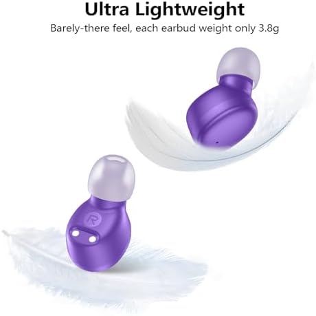 Kurdene Bluetooth 5.3 Wireless Earbuds – Featherweight Sports Earphones Delivering Rich Deep Bass and Crystal-Clear Call Clarity – Chic Light Blue In-Ear Headphones for Ultimate Comfort During Workouts and Daily Activities