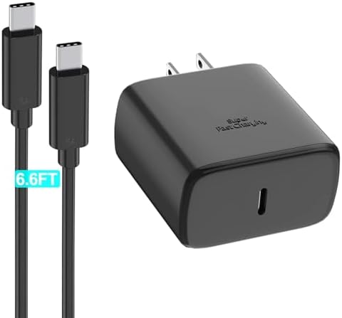 Samsung 45 W USB C Fast Charger – Ultra-Fast Wall Plug for Galaxy S25/S24/S23 Series, Note 10, Tab S7/S8 – Compact Design with Advanced Safety Features for Quick Power Delivery and Enhanced Device Compatibility