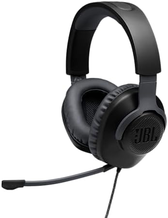 JBL Quantum 100 Wired Over-Ear Gaming Headphones – Unleash Immersive Audio with Detachable Microphone for Ultimate Game Play – Lightweight Comfort Perfect for Long Sessions on All Gaming Platforms