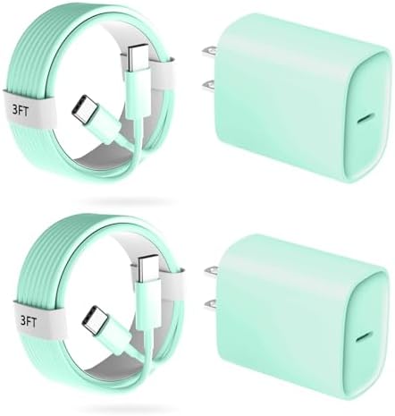 Lightning-Fast 20 W USB-C Charger Block with 12 ft Extra-Long Cable for i Phone 16/15 & Galaxy S24 – Ultimate High-Speed Charging Solution for All Devices – Compact, Durable, and Ideal for Travel Power Needs