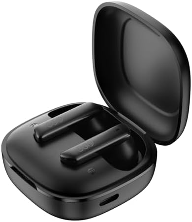QCY HT05 Active Noise Cancelling Wireless Earbuds – Bluetooth 5.2 Headphones with 30-Hour Playtime, AI-Enhanced Call Clarity, 6 Mics, Anti-Wind Noise, and Customizable EQ App for Tailored Sound Experience