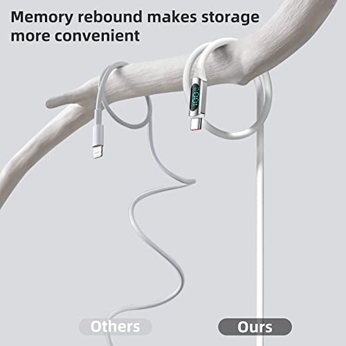 Ultra-Fast 100 W USB C to USB C Cable 2-Pack – 6.6 FT Silicone Charging Cables with LED Display for Samsung Galaxy Z Flip5, Fold5, Flip4, Fold4 – High-Speed 5 A Power Delivery, Enhanced Durability, and Compatibility for All Your Devices