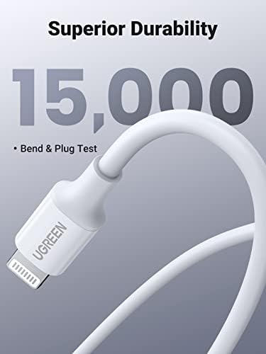 UGREEN 6 FT USB C to Lightning Cable – MFi Certified Fast Charging Cord for i Phone 14/13/12/11 & i Pad – Enhanced Durability & PD Power Delivery for Seamless Connectivity – Ideal for Mac Book & Air Pods Pro Users
