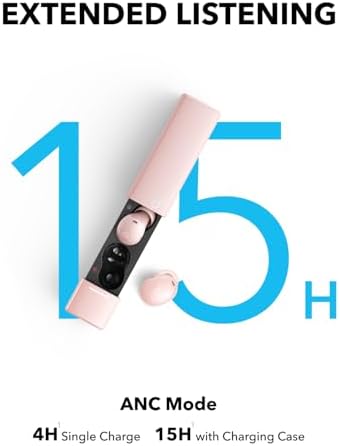 Anker Soundcore A30 i Stylish Noise Cancelling Earbuds – Ultra-Lightweight Wireless Headphones with IP54 Water Resistance, 15-Hour ANC Playtime, and Bluetooth 5.4 Connectivity for Superior Audio Performance – Fashion-Forward Design Meets Premium Sound Quality