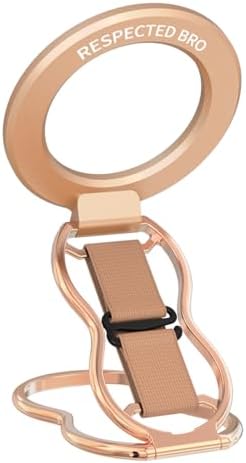 Elevate Your Smartphone Experience with RESPECTED-BRO 4-in-1 Magnetic Phone Grip Stand – Ultimate Kickstand, Secure Finger Strap, and Universal Compatibility for i Phone & Android (Silver) – Perfect for Hands-Free Convenience and Enhanced Usability