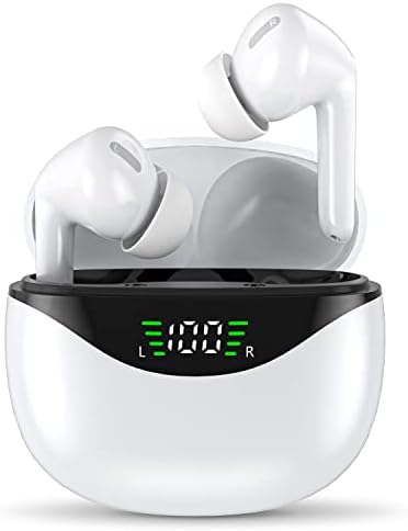 Elevate Your Audio Experience with Premium Bluetooth 5.3 True Wireless Earbuds – Noise Cancelling Headphones Featuring Touch Controls, Deep Bass Enhancement, and Waterproof Design – Perfectly Crafted for i Phone & Android Users in Elegant Ivory Finish for Unmatched Sound Clarity and Comfort
