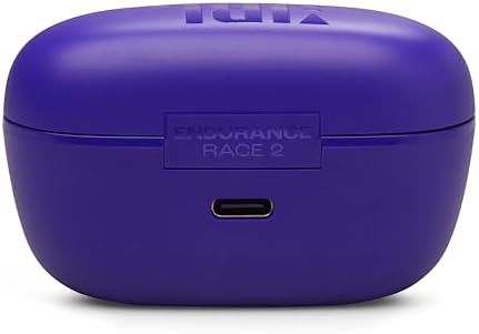 JBL Endurance Race 2 True Wireless Earbuds – IP68 Waterproof Sports Headphones with Advanced Active Noise Cancelling and 4-Mic Clarity for Superior Call Quality – Experience 48-Hours of Uninterrupted Playback with Quick Charge Capability – Perfect for Athletes Seeking Premium Sound and Durability in Eye-Catching Blue