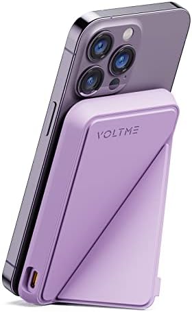 VOLTME Foldable Magnetic Power Bank – 5,000 m Ah Wireless Portable Charger with USB-C for i Phone 12-16 Series – Charcoal Finish for Sleek Style and Effortless Charging on the Go