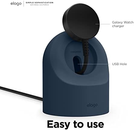 elago GW2 Smartwatch Charging Stand for Samsung Galaxy Watch 8/8 Classic, 7/Ultra, 6/6 Classic, 5/5 Pro – Stylish Desk Organizer with Enhanced Charging Speed (Cable Not Included) – Sleek White Design for Efficient Power Solution and Easy Accessibility