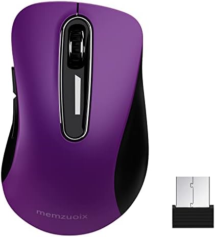 Upgrade Your Workflow with the Memzuoix 2.4 G Wireless Mouse – Ergonomic and Portable 1400 DPI USB Mouse for Laptop, PC & Desktop | 5 Customizable Buttons for Ultimate Control | Ideal for Professionals and Casual Users Alike