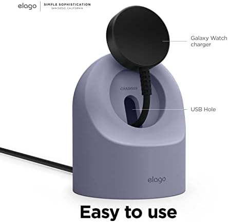 elago GW2 Smartwatch Charging Stand for Samsung Galaxy Watch 8/8 Classic, 7/Ultra, 6/6 Classic, 5/5 Pro – Stylish Desk Organizer with Enhanced Charging Speed (Cable Not Included) – Sleek White Design for Efficient Power Solution and Easy Accessibility