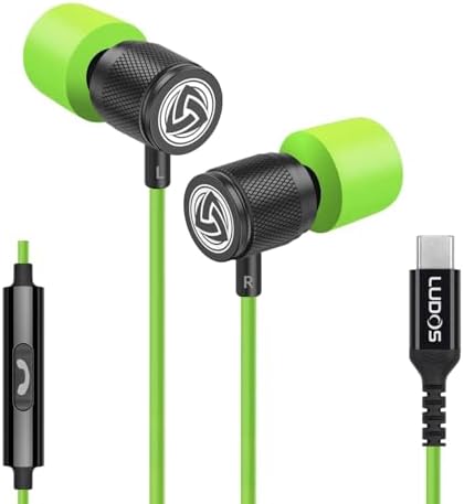 LUDOS Ultra Magnetic USB-C Earbuds for i Phone 16 & Samsung Galaxy – Superior Sound Performance with 5-Year Warranty, Ergonomic Comfort for All-Day Use, Tangle-Free Magnetic Design for Music and Calls – Sleek Black Finish
