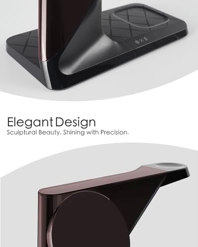 All-in-One Wireless Charging Hub for Apple Devices – Fast Mag-Safe Charger Stand for i Phone 16/15/14/13/12 Series, Air Pods & Apple Watch – Streamlined Design for Home & Office Efficiency