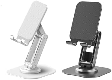 2 Pack Cell Phone Stand Adjustable Phone Holder for Desk, Home Office Fits All Mobile Phones, iPads and Tablet 4-10in with Anti-Slip Base and Convenient Charging Port Access – Enhanced Compatibility and Speed