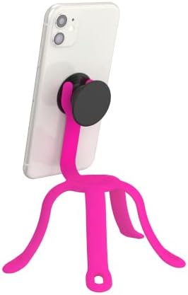 Universal Hot Pink Flexible Phone Mount & Stand – Versatile Tripod for All Devices – Ultimate Content Creation Companion with Bendable Silicone Arms – Perfect for Video Calls, Cooking, Gym Workouts & Adventures – Effortlessly Secure Your Phone or Tablet at Any Angle – Compatible with Pop Sockets Grips & Slides – Compact Design for Easy Transport and Storage