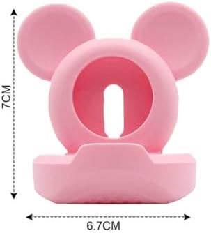 Stylish Cartoon Silicone Apple Watch Charging Dock – Enhanced Nightstand Compatibility for All Series Ultra/8/SE2/7/6/5/4/3/2/1 – Fast-Charging Solution with Tidy Cable Management for Personalized Décor and Elevated Viewing Experience